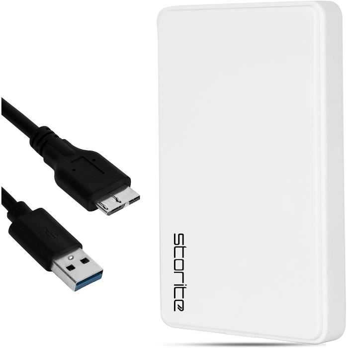 Storite Disque Dur Externe 500 Go HDD USB3.0 Extension de Stockage de  Sauvegarde de Données Ultra-Rapide - Disque Dur Portable Compatible pour  Mac
