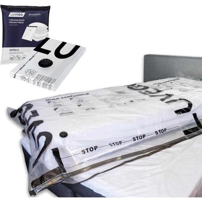 Sac Sous Vide Pour Matelas Sporgo – Dimensions 240x130 Cm – Pour Matelas Jusqu'à 200x100 Cm – Avec Sangles, Gain De Place 80% - 4