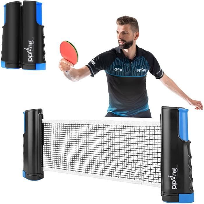 Set filet de ping pong rollnet petites surfaces + 2 raquettes PPR100 + 2 balles - Décathlon