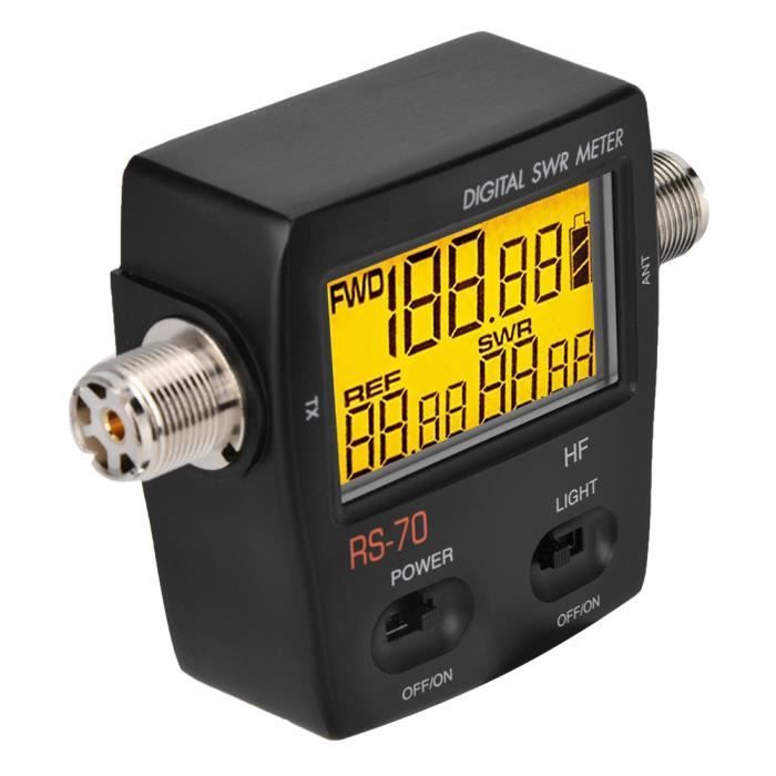 Qwertfeet Compteur Numérique SWR 200W 1,8-54 MHz Avec Écran IPS Couleur 4,3" - Station Radio Amateur