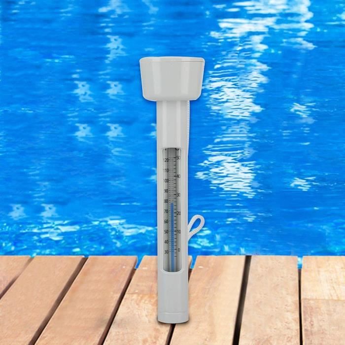 Lot 2 Thermomètres Piscine Flottants Incassables – Thermomètre Eau Piscine & Jacuzzi Avec Cordon 2m, 0-50°C / 0-120°F