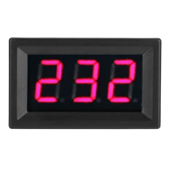 Progrès-Voltmètre à affichage LED Voltmètre numérique 056inch deux fils DC 25-30V compteur de
