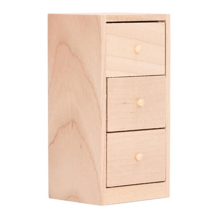 Mxzzand Armoire de maison de poupée Armoire en Bois Miniature, Mini Meubles Réalistes et Mignons