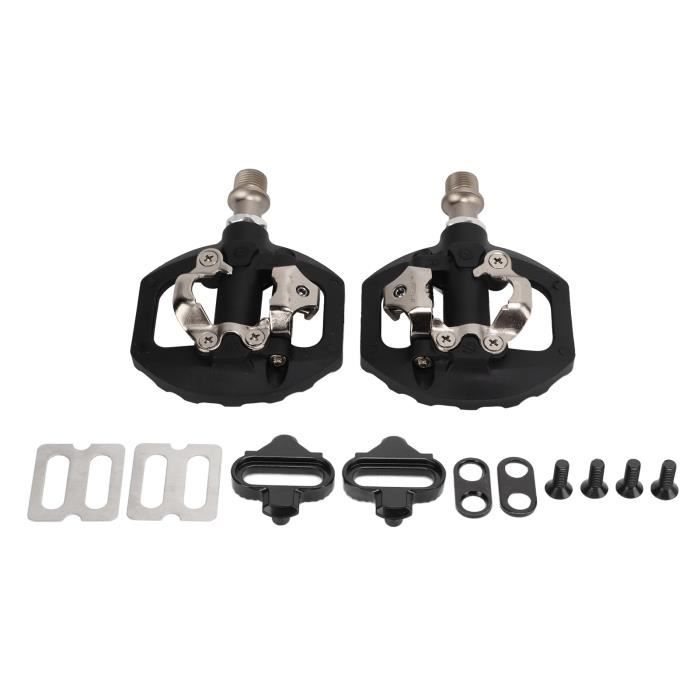 Pédales VTT BUCKLOS Double Usage SPD/Plate – Axe 9/16 – Alu – Shimano Compatible