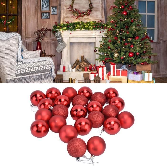 OLEEP Lot De 100 Boules De Noel Rouge Et Vert- Boule De Noël En