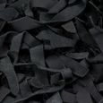 #83420 Tapis Shaggy - Tapis de salon Tapis de sol Cuir véritable 160 x 230 cm Noir Meuble©-1