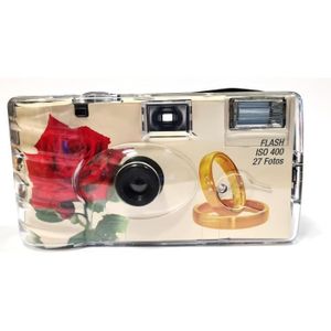Lot De 3 Appareils Photo Jetables Rose Jaune - 27 Photos ISO 400 Pour Mariage Fête