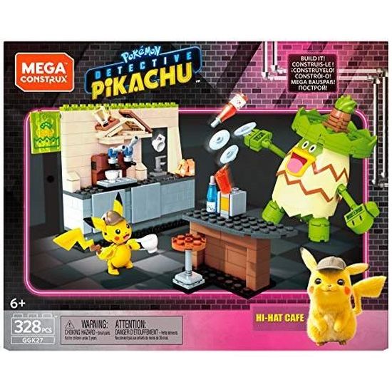 Mega Construx Pokemon Detective Pikachu Hi Hat Cafe Jeu de Construction 325 Pieces pour Enfant des 6 ans GGK27 GGK27 Cdiscount Jeux Jouets