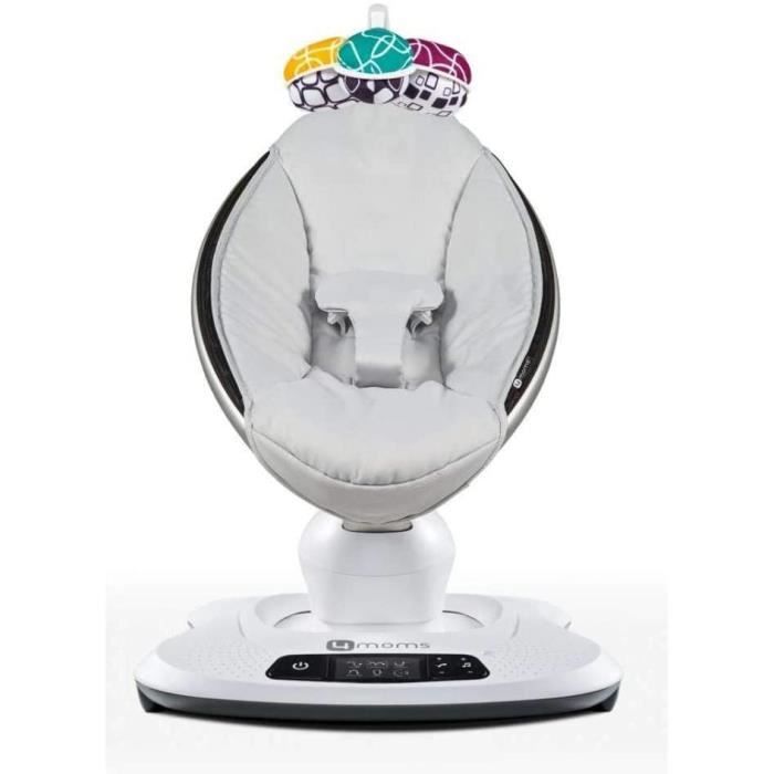 Mamaroo 4 classic grey balancelle bebe electrique qui bouge comme vous 5 mouvements et 4 sons de la nature bluetooth et mp3 Cdiscount Puericulture Eveil bebe