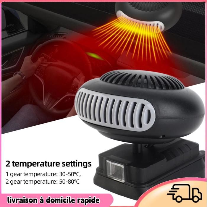 Petit Radiateur Portable 170W Sur Batterie 18V - 2 Vitesses, Pour Ateliers Et Petits Espaces - 8