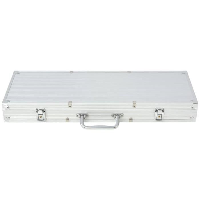 Set De Poker Professionnel 500 Jetons Laser Avec Valise Aluminium - Complet Noir