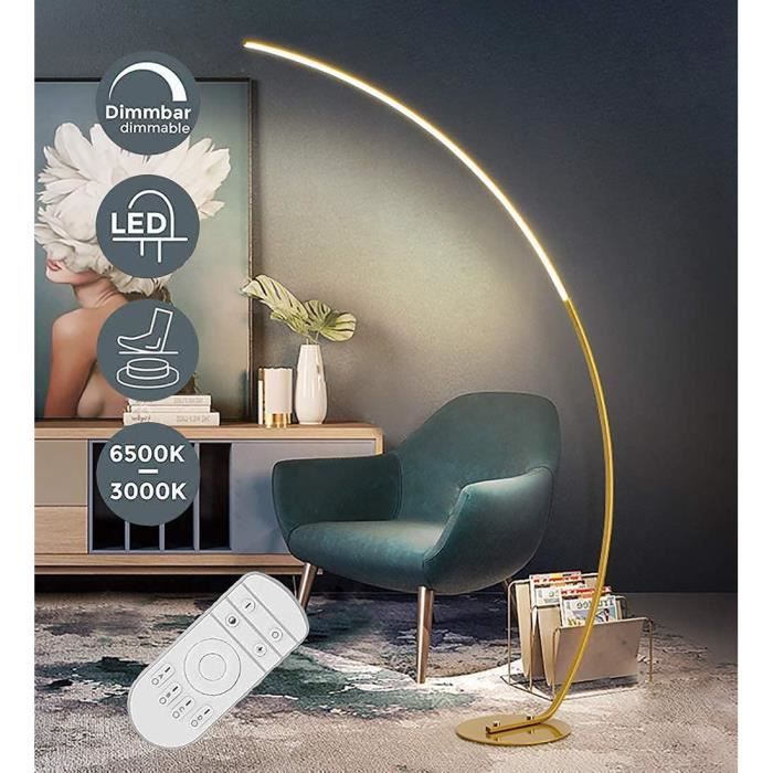 VINTEKY® Lampadaire LED sur Pied Salon Chambre, Télécommande et Commande  Tactile ,Moderne Uplighter avec Col flexible, 10W 140cm - Cdiscount Maison