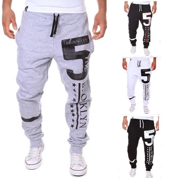 Pantalon Survêtement Homme Jamron Coton Grande Taille - Poches Zippées S à 6XL