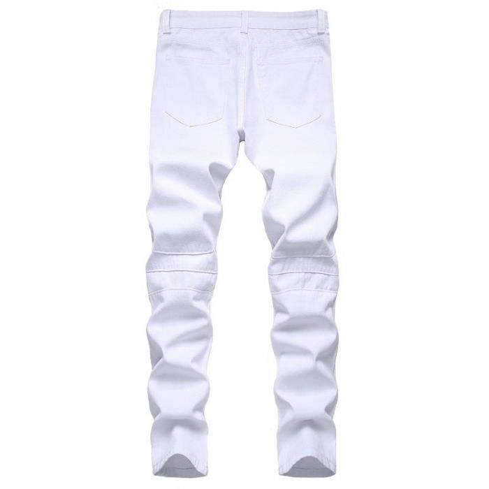Pantalon jean homme blanc sales