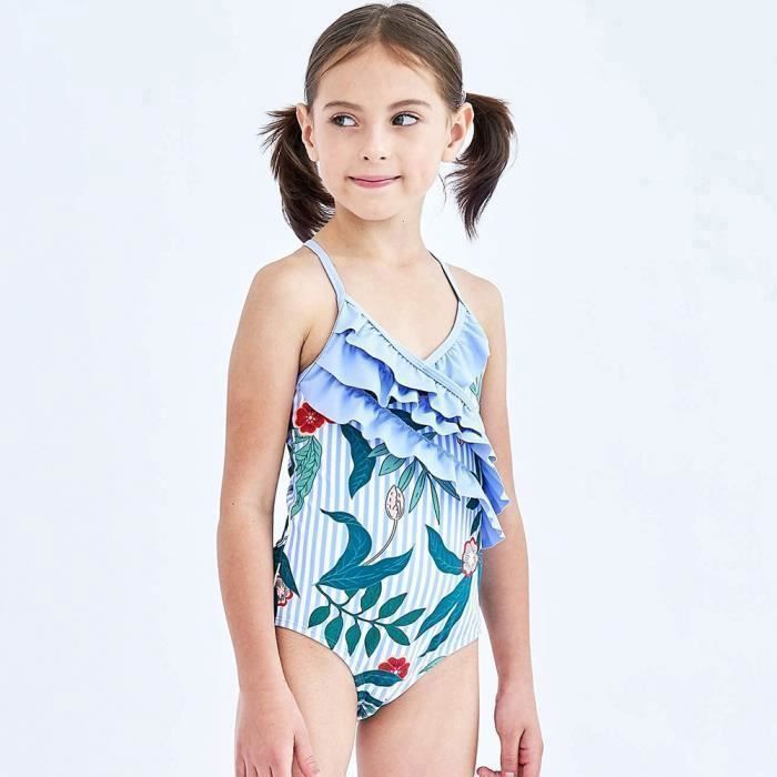 Maillot de Bain Natation Fille 1 Piece sirène Plage Maillot de