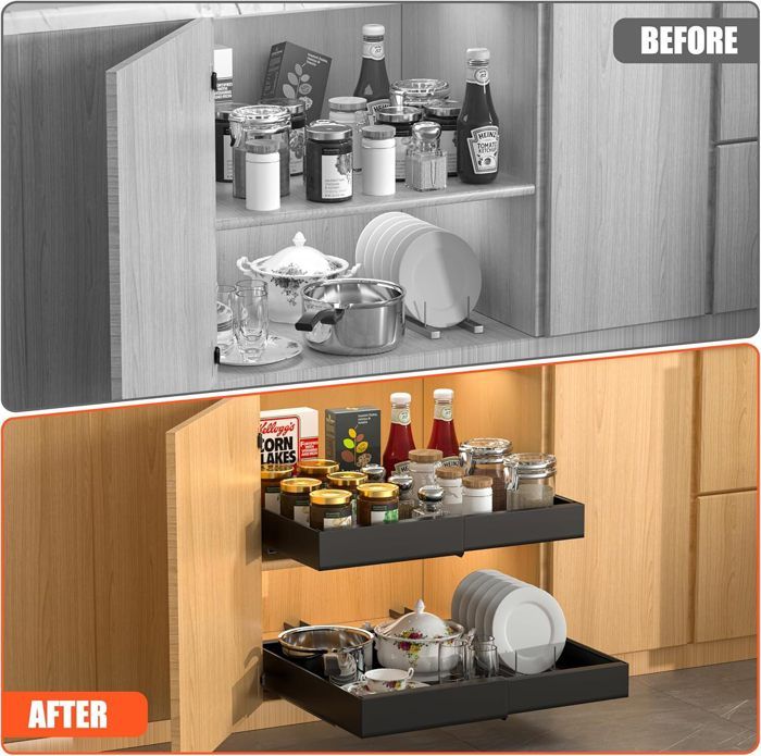 Tiroir Coulissant 15 Cm Largeur Organiseur D'armoire Coulissant De 50 Cm De Profondeur, Tiroirs Organisateur Armoire Coulissante