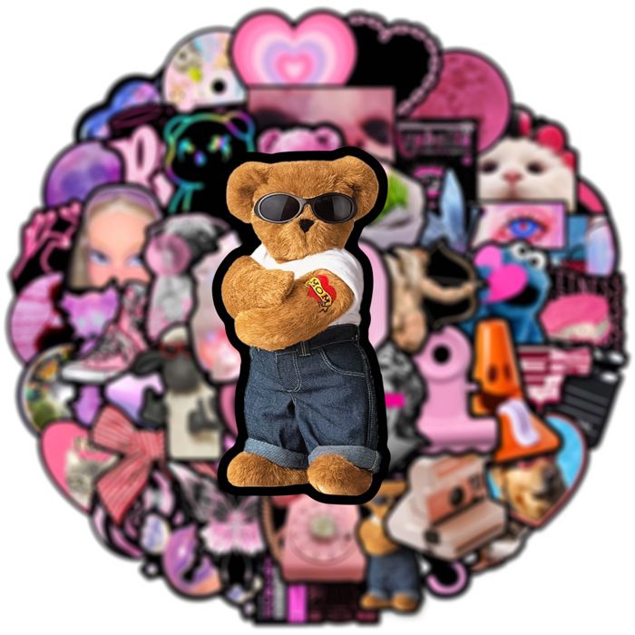 100 Autocollants Roses Pour Ordinateur, Téléphone Portable