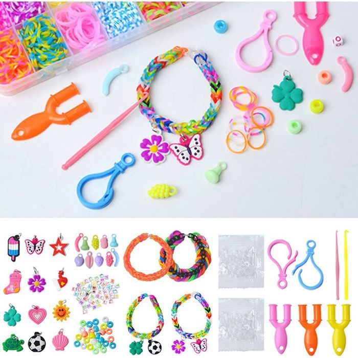 ROSHUKG Lot De 5100 élastiques Pour Enfants - 24 Couleurs, Tissage, Bricolage, Loisirs Créatifs, Cadeau Activité Manuelle