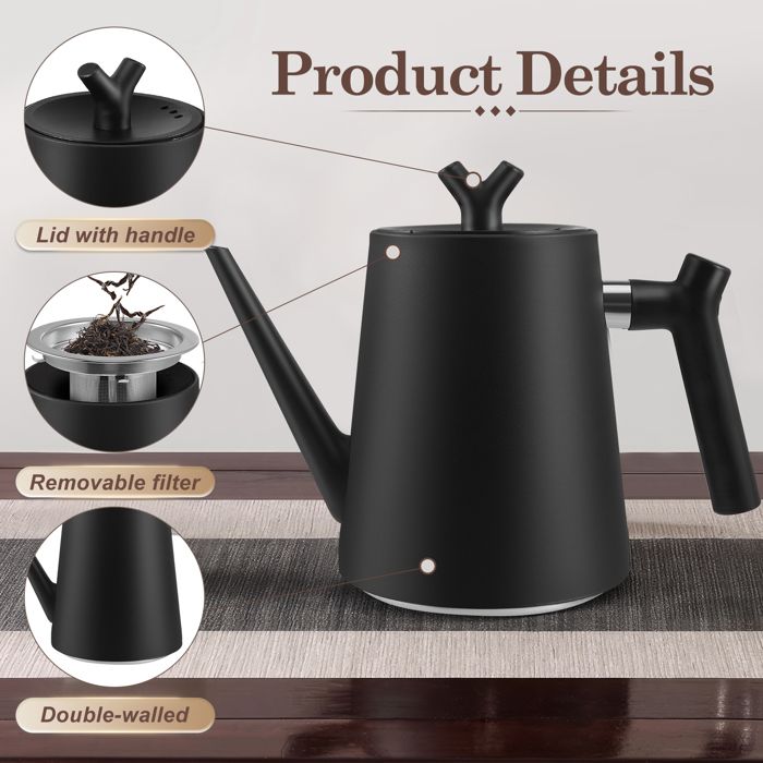 Acheter Théière en verre résistant à la chaleur de 900ml, avec infuseur, ensemble de théière transparent, thé en vrac, fleur, théière en verre Borosilicate Acheter Théière en verre résistant à la chaleur de 900ml, avec infuseur, ensemble de théière transparent, thé en vrac, fleur, théière en verre Borosilicate