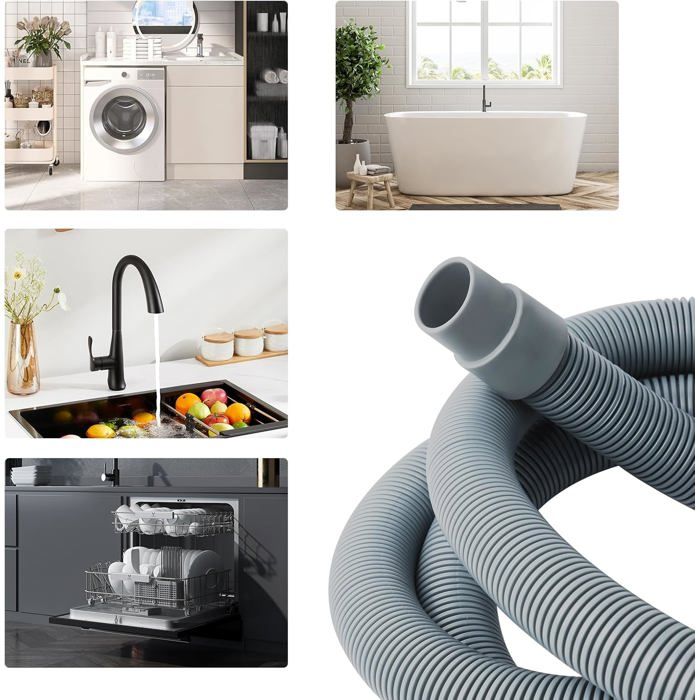 Adaptateur Y Pour Double Evacuation Machine A Laver Et Tuyau Evacuation Lave Vaisselle Avec