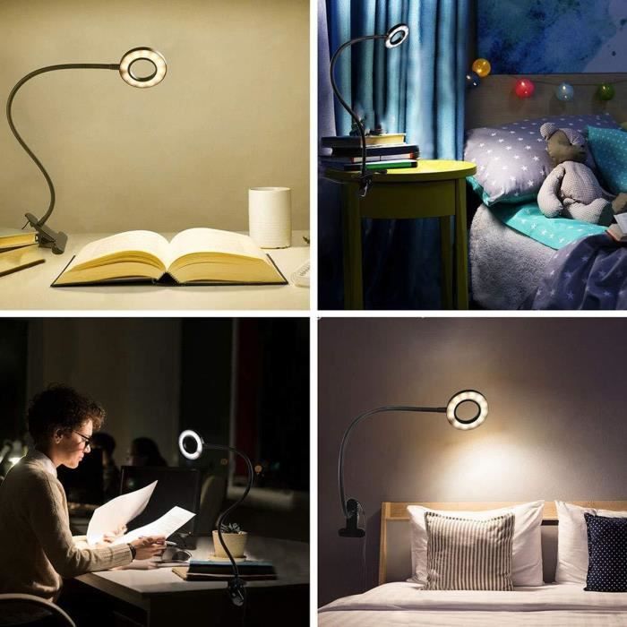 Lampe de Bureau LED, 10W Lampe Bureau Architecte 3 Température de Couleur  10 Luminosité - Cdiscount Maison