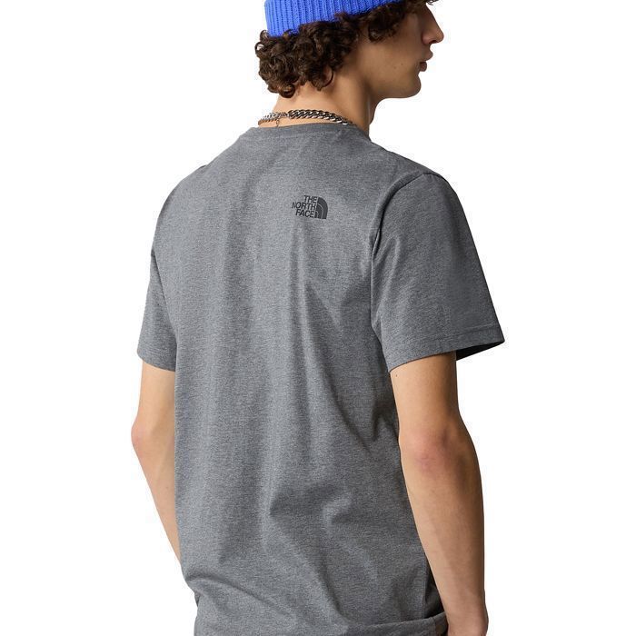 T-shirt Homme The North Face Simple Dome Gris Coton Manches