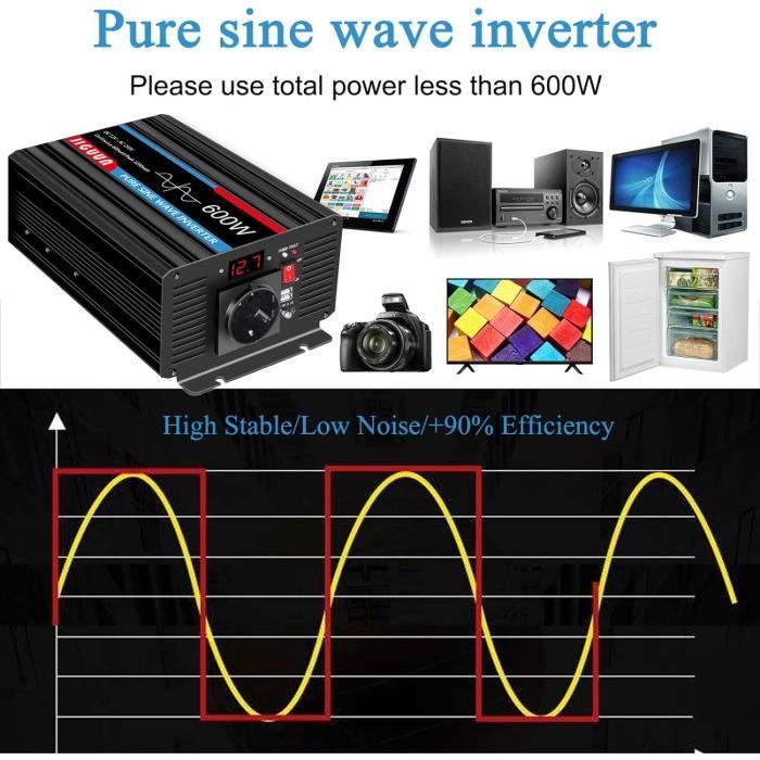 Pur Sinus Convertisseur 12v 220v 3000W 6000W/Transformateur De Tension/ Convertisseur De Tension Avec Télécommande Et USB Et EU Prise De Courant Alternatif