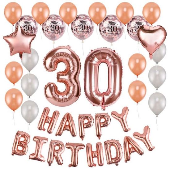Howaf 30 Ans Anniversaire Decorations Femme Anniversaire Ballon Or Rose Kit Guirlande Happy Birthday Ballon Ballons Confettis R Achat Vente Ballon Decoratif Cdiscount Howaf 30 Ans Anniversaire Decorations Femme Anniversaire Ballon Or Rose Kit Guirlande Happy Birthday Ballon Ballons Confettis R Achat Vente Ballon Decoratif Cdiscount
