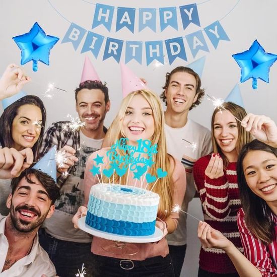 Déco Anniversaire Bleu De Table