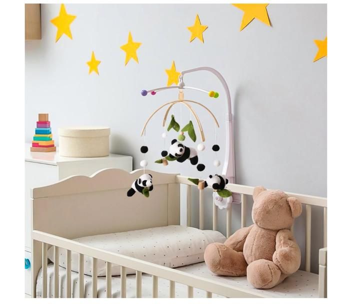 Support Mobile Pour Lit Bébé - 68 Cm Réglable - Pince Métal - Pour Mobiles, Jouets, Babyphone, Téléphone
