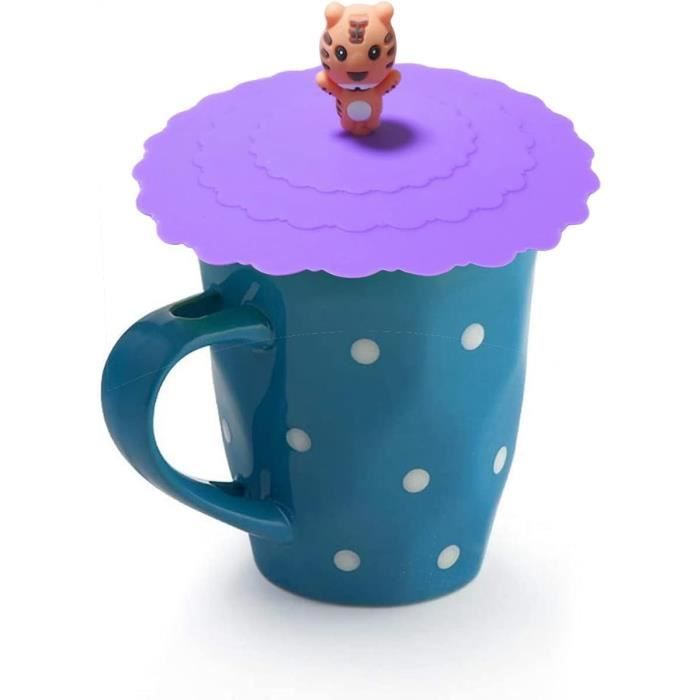 Lot De 8 Couvercles En Silicone Réutilisables Pour Tasses - Anti-poussière, Anti-insectes, étanches - 10
