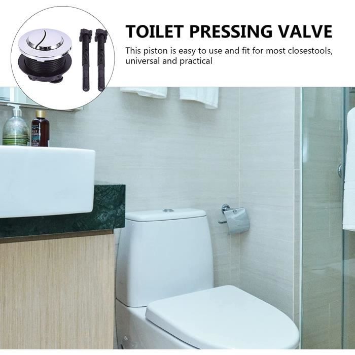 Bouton de couvercle de réservoir de toilette rond, simple et double,  interrupteur universel, accessoires à l'ancienne - AliExpress