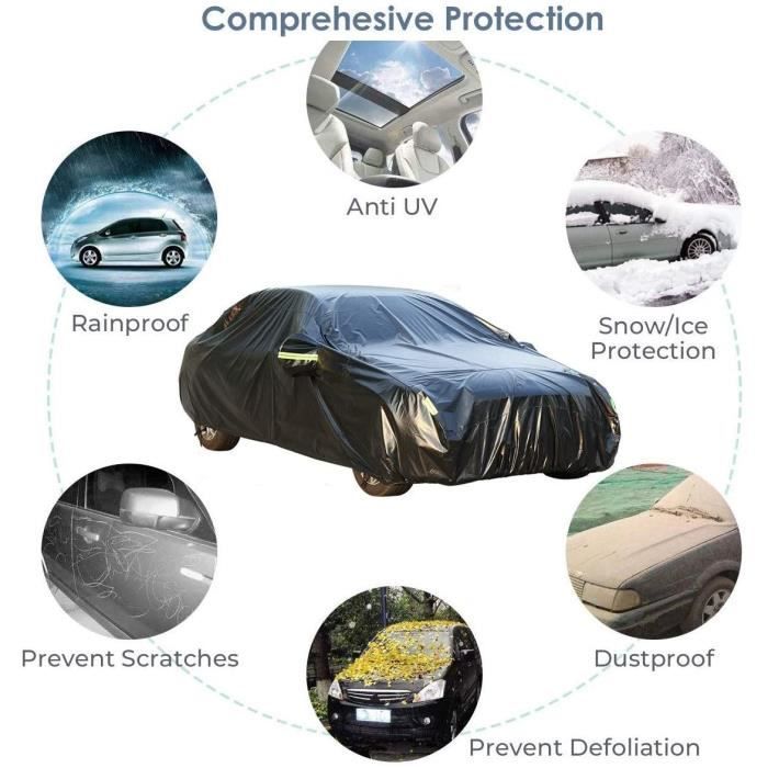  Bâche Voiture Étanche Compatible avec Peugeot 3008 2008-2024,  Housse de Protection Voiture Extérieur Respirante Contre Pluie Soleil  Poussière