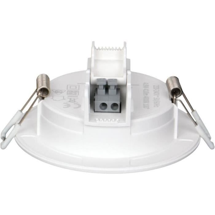 Oktaplex Dijon Lot de 12 spot encastrable LED 3 niveaux dimmables module 4,8W 3000K blanc chaud
