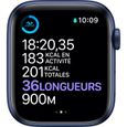 Apple Watch Series 6 GPS, 44mm Boîtier en Aluminium Bleu avec Bracelet Sport Bleu Intense-4