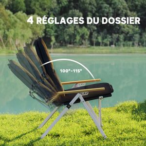 Chaise De Camping Pliante Homecall - Vert - Charge Max 110 Kg - Avec Sac De Transport