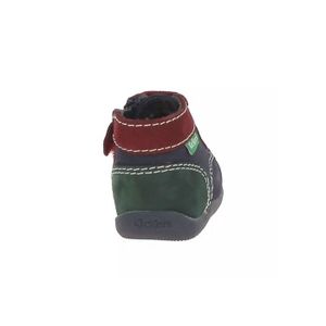 Bottines Kickers Playflex Hi - Pour Bébé Mixte, Cuir Souple, Semelle Flexible, Fermeture Lacets + Zip - 10