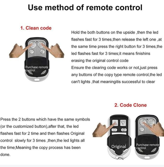 Télécommande Universelle 433 MHz Pour Portail – Clone Les Codes Fixes Et Roulants – Compatible Faac Genius