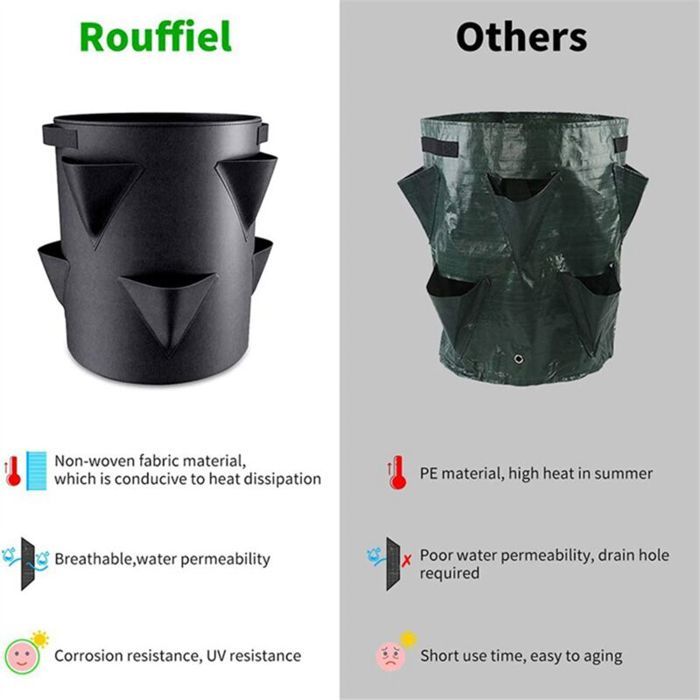 Sacs de culture de fraises de 5 gallons, pots de plantes d'intérieur et ...