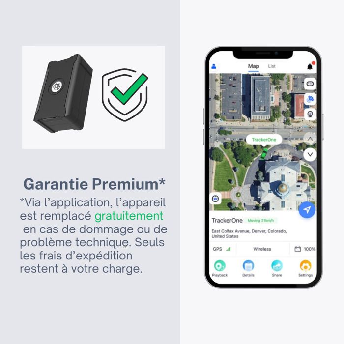 Tracker GPS 4G Temps Réel Pour Véhicule - Magnétique - Batterie 10000mAh - Suivi Live - Neuf