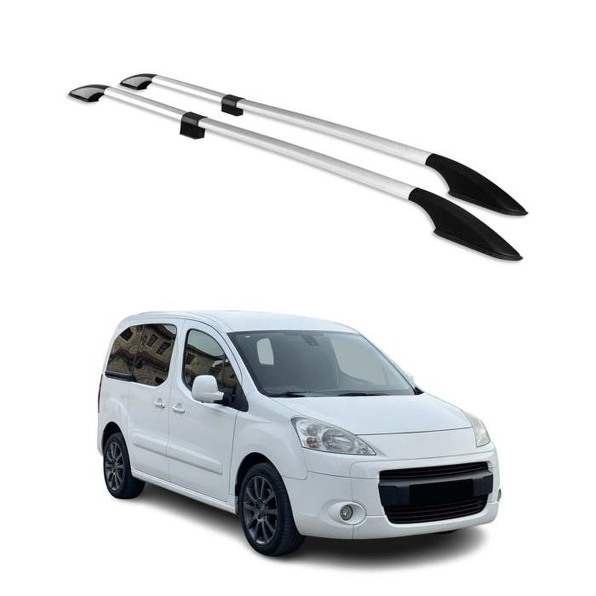 Barres De Toit En Aluminium Pour Fiat Fiorino Qubo (2008-2019) – Aérodynamiques, Résistantes – Pour Coffre, Porte-Vélo, Etc.