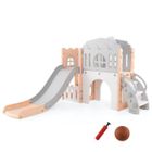 DREAMADE Toboggan Enfants 6 en 1 Panier de Basket Escalade Tunnel