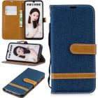 APRILLY Coque Huawei P Smart 2019, Denim Pochette Protection Housse Antichoc Etui Huawei P Smart 2019 (6.21") - Bleu foncé