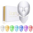 QJRRX 7 Couleur LED Photon Masque Facial, Masque de Luminothérapie, Masque photonique pour le rajeunissement de la peau Anti-Âge (Blanc)