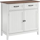 Bealife Meuble de Rangement - Marron - Placard,Buffet Cuisine, Armoire de Cuisine avec 2 Portes et 2 tiroirs, Meuble pour Salle à