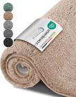 BEAUTISSU HOME STYLE Beautissu Tapis de Bain BeauMare FL - Antidérapant Absorbant 100 cm x 60 cm Beige - Moelleux Extra Épais - Tapis de Toilette
