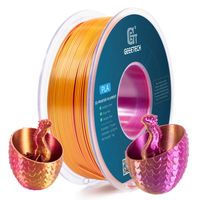 GEEETECH Filament d'imprimante 3D soie 3 couleurs dégradé rouge doré violet