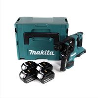 Makita DHR 280 G4J 2 x 18 V Li-Ion Perforateur-burineur sans fil 28 mm Brushless pour SDS-PLUS + Coffret MakPac + 4 x Batteries