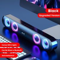 Pro noir - Haut parleur Bluetooth stéréo 6D, barre de son Surround filaire, pour ordinateur portable, PC, cin