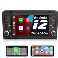 AWESAFE Autoradio Android 12 pour Audi A3 8P S3 RS3 Sportback [2Go+64Go] ,7 Pouces Écran Tactile avec GPS Carplay Android Auto,Wi-FI